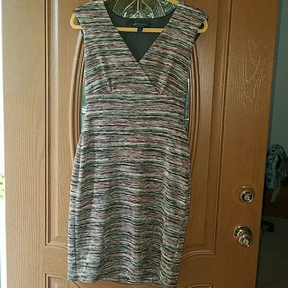 Connected apparel multi color dress Sz 6